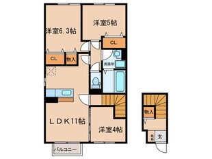 エスタシオンの物件間取画像